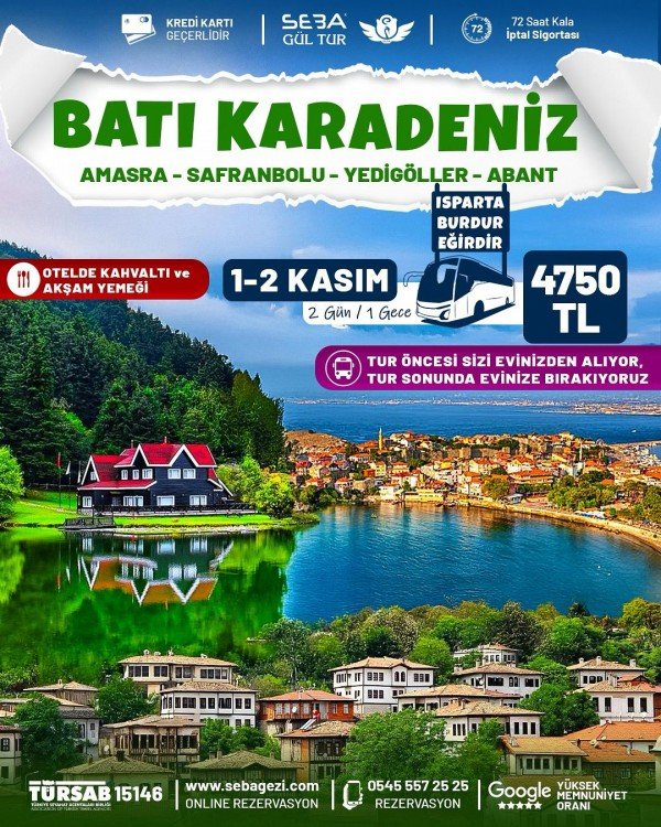 🍂 Batı Karadeniz Turu Programı