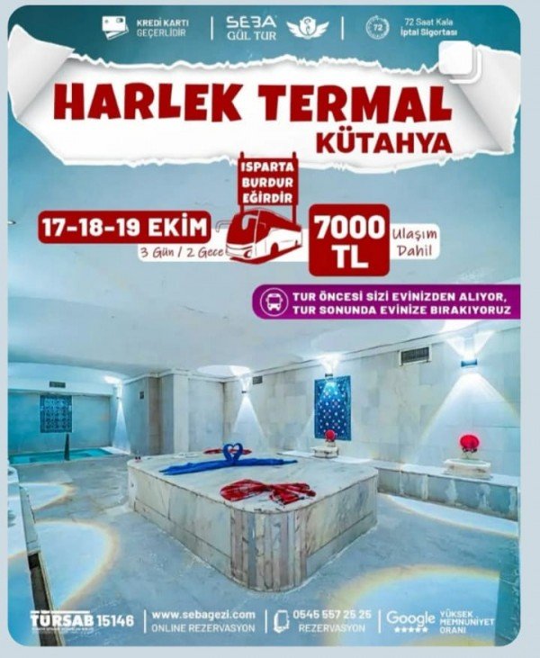 ♨️ KÜTAHYA HARLEK TERMAL TURU ♨️