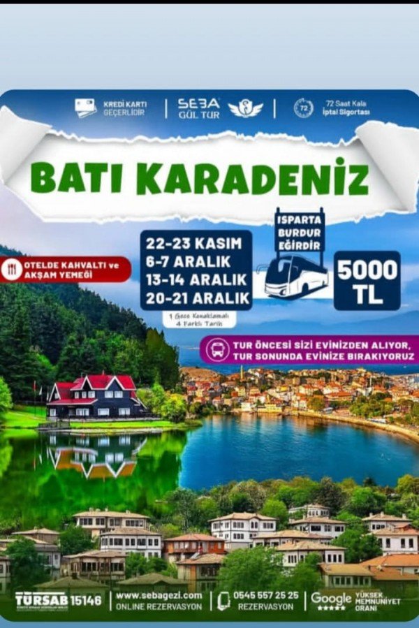 🏞️ 1 Gece Konaklamalı Batı Karadeniz Turu Yaprak Yağmurları