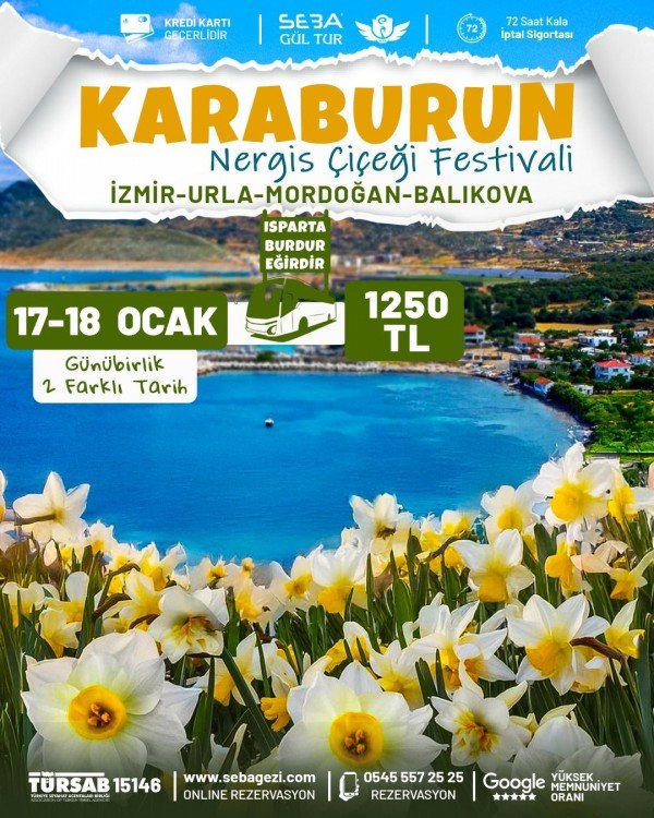 🌼 KARABURUN NERGİS ÇİÇEĞİ FESTİVALİ TURU